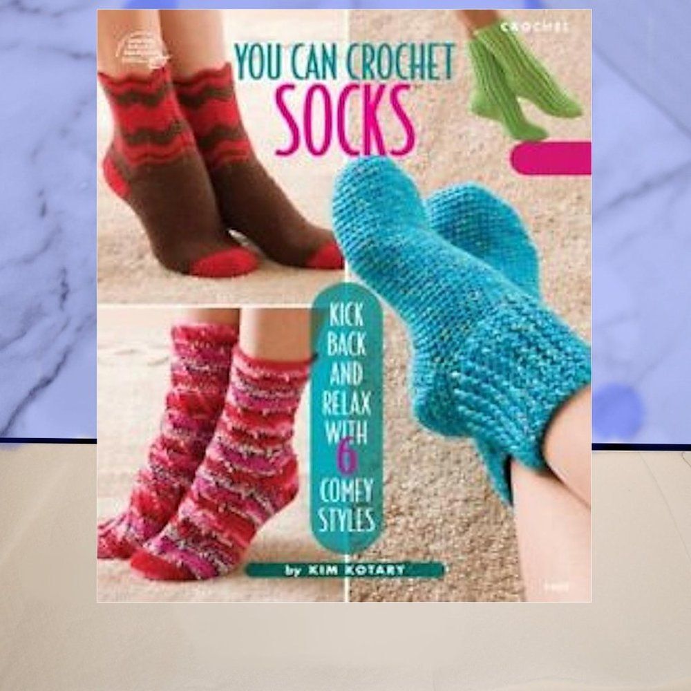You Can Crochet Socks Pattern Book Kim Kotary American School of Needlework#1457